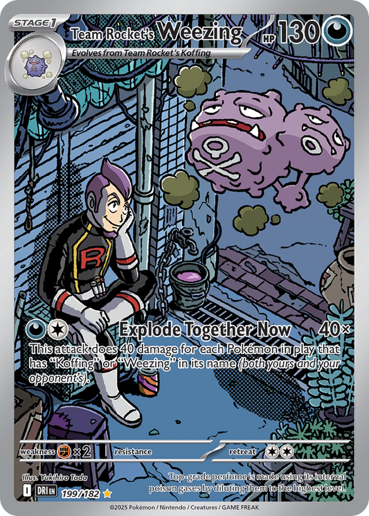 Pokemon TCG Team Rocket's Weezing 199/182 Destined Rivals