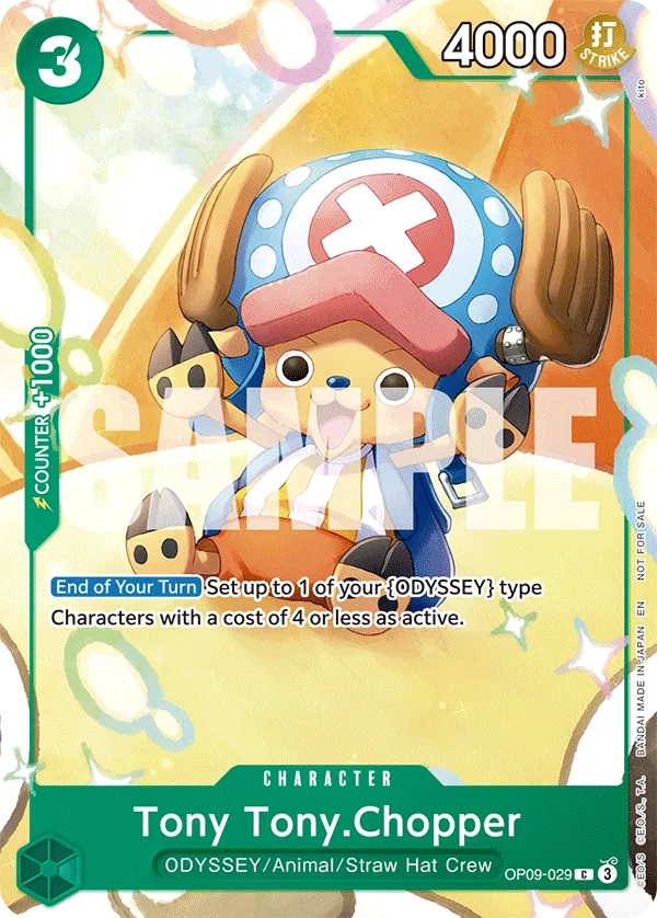One Piece Card Game Tony Tony.Chopper OP09 Learn To Play Exclusive OP09-029