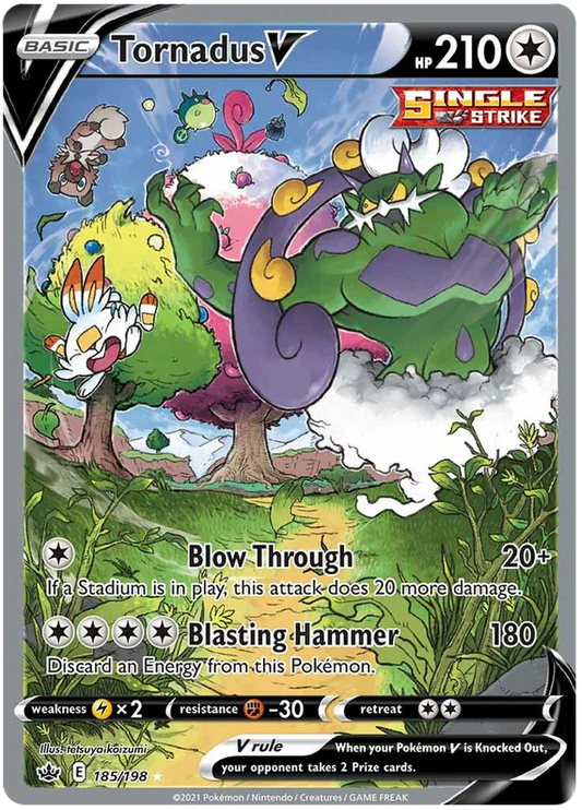 Pokemon TCG Tornadus V 185/198 Chilling Reign