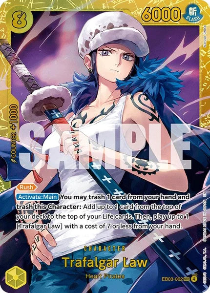 One Piece Card Game Trafalgar Law EB03 Extra Booster One Piece Heroines Edition EB03-062