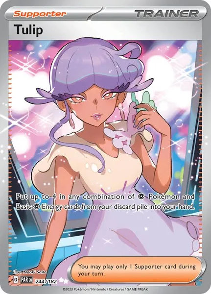 Pokemon TCG Tulip Full Art Trainer 244/182 Paradox Rift