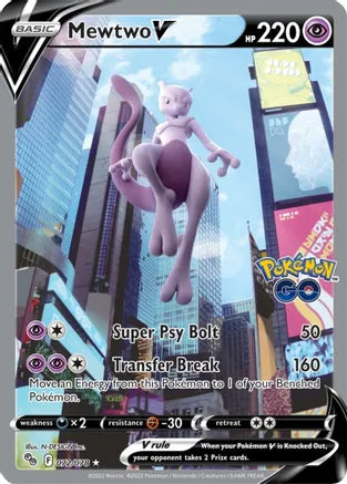 Pokemon TCG Mewtwo V 072/078 Pokemon Go