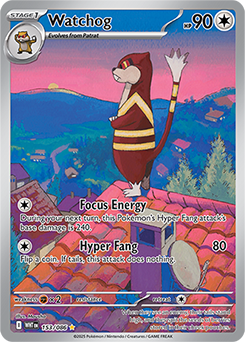 Pokemon TCG Watchog 153/086 White Flare