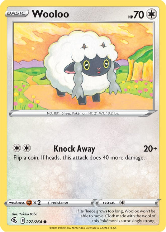 Pokemon TCG Wooloo 222/264 Fusion Strike