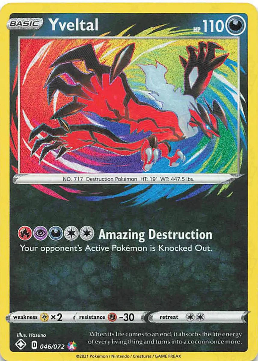 Pokemon TCG Yveltal Amazing Rare 046/072 Shining Fates