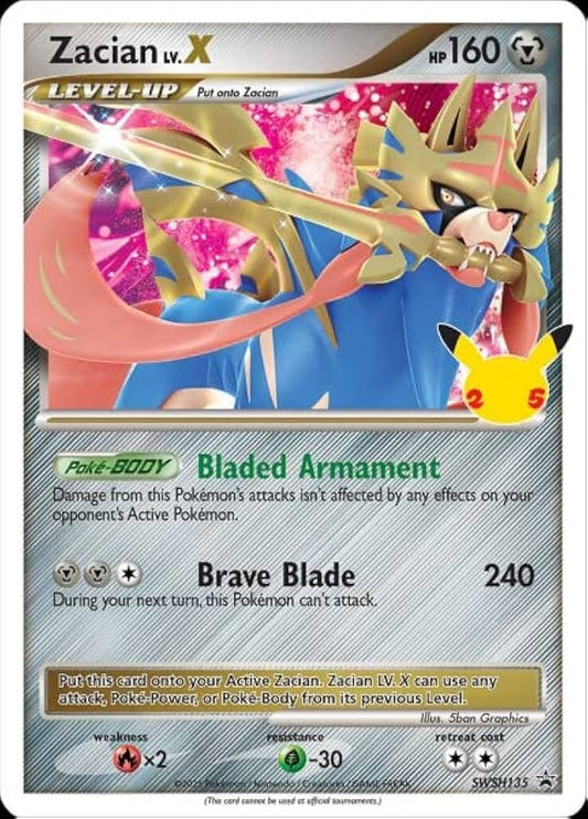 Pokemon TCG Zacian LV.X SWSH135 Promo