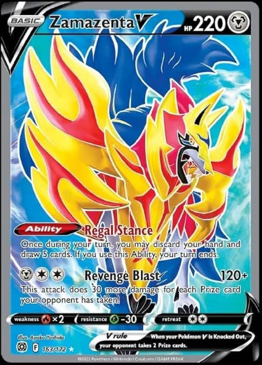 Pokemon TCG Zamazenta V 163/172 Brilliant Stars