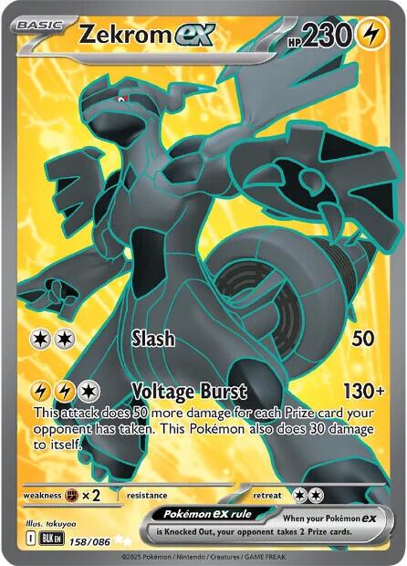 Pokemon TCG Zekrom EX 158/086 Black Bolt