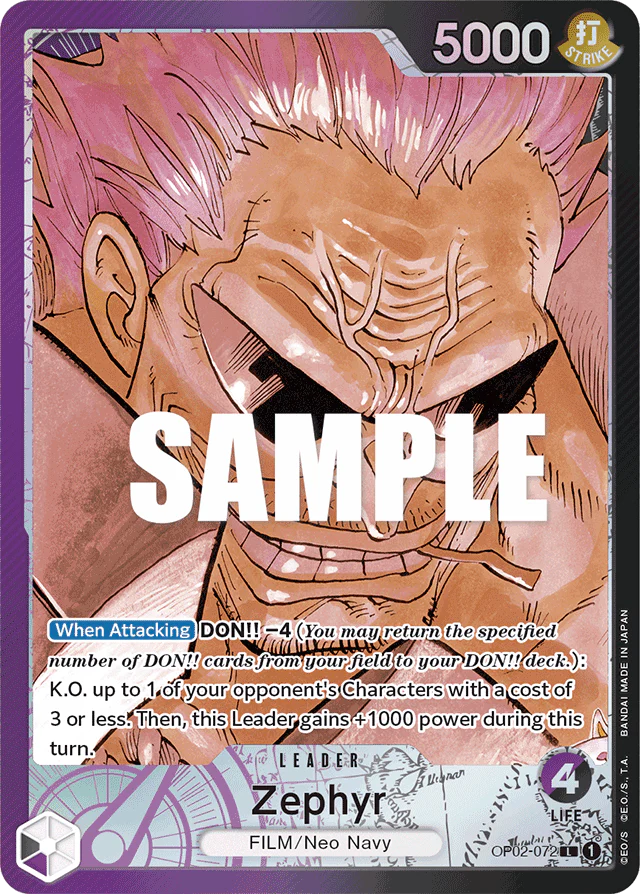 One Piece Card Game Zephyr OP02 Paramount War OP02-072