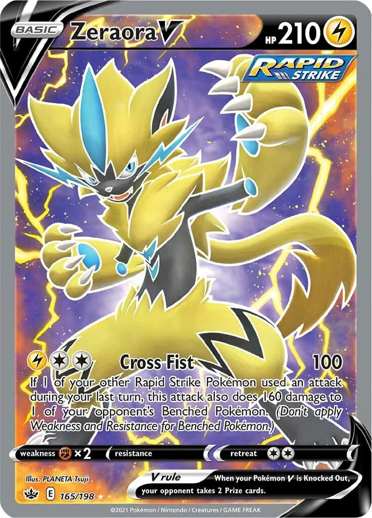 Pokemon TCG Zeraora V 165/198 Chilling Reign