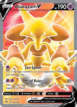 Pokemon TCG Alakazam V172/185 Vivid Voltage