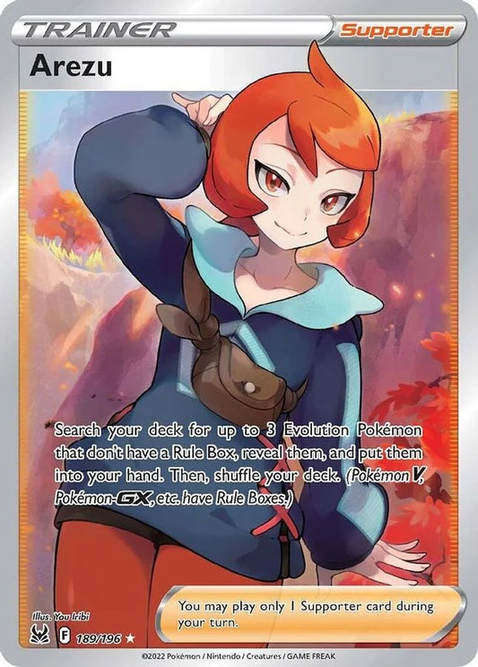 Pokemon TCG Arezu Full Art Trainer 189/196 Lost Origin