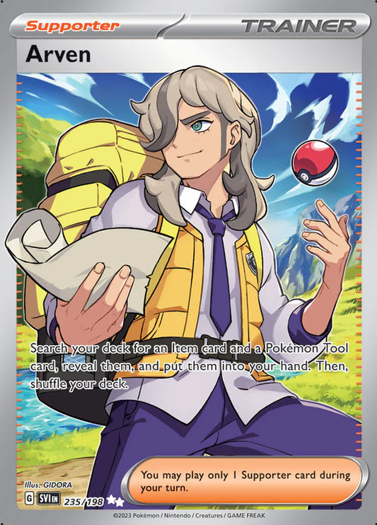 Pokemon TCG Arven Full Art Trainer 235/198 Scalet & Violet