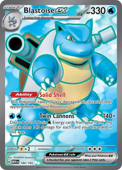 Pokemon TCG Blastoise EX 184/165 Pokemon 151