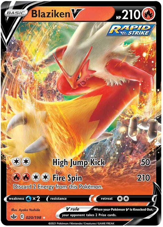 Pokemon TCG Blaziken V 020/198 Chilling Reign