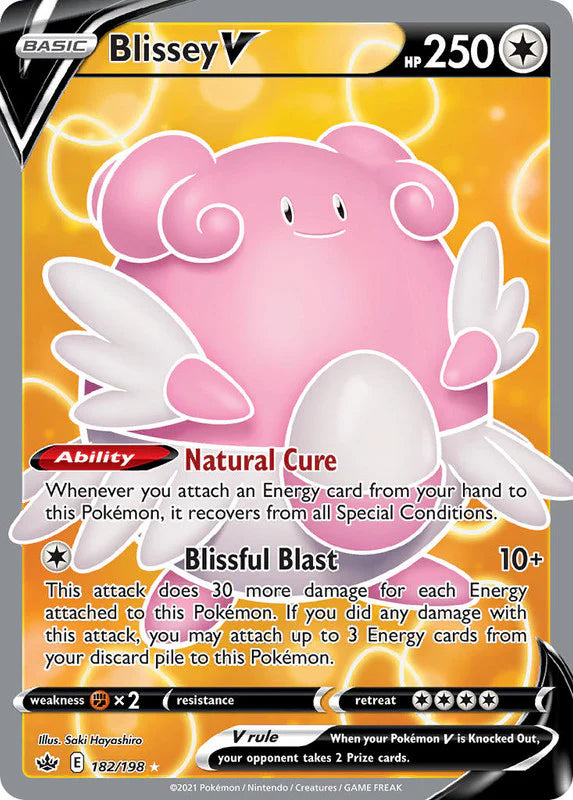 Pokemon TCG Blissey V 182/198 Chilling Reign