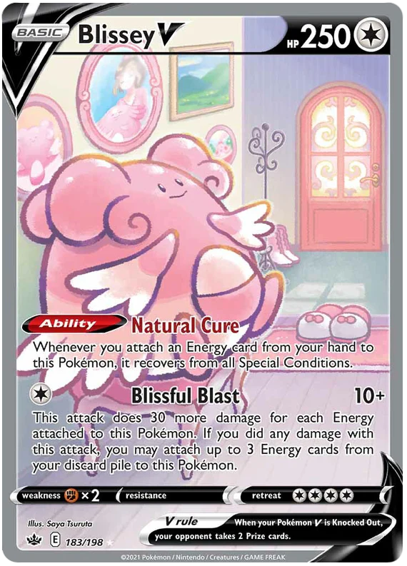 Pokemon TCG Blissey V 183/198 Chilling Reign