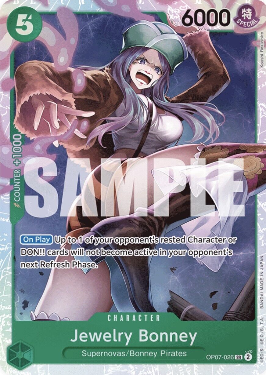 One Piece Card Game Jewelry Bonney OP07 500 Years in the Future OP07-026