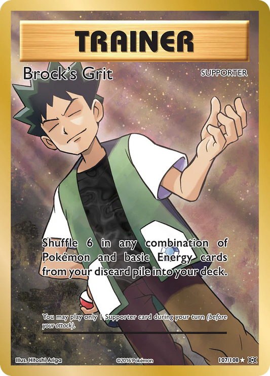 Pokemon TCG Brock's Grit 107/108 XY Evolutions