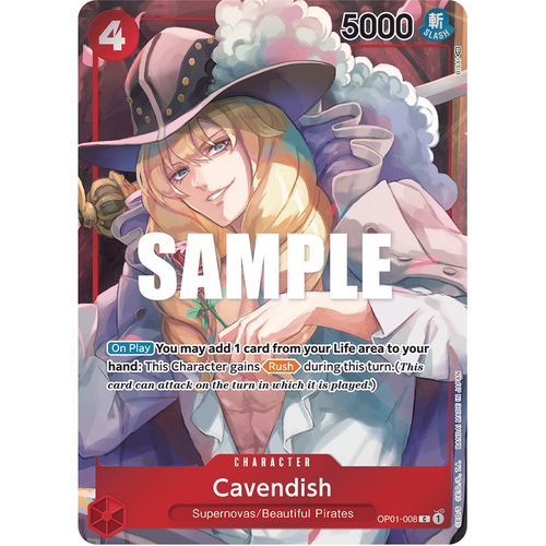 One Piece Card Game Cavendish OP01 Romance Dawn OP01-008