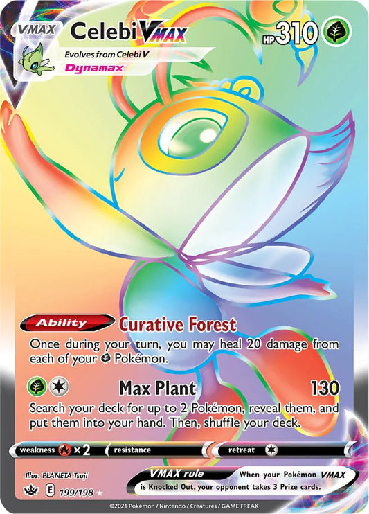 Pokemon TCG Celebi VMAX 199/198 Chilling Reign