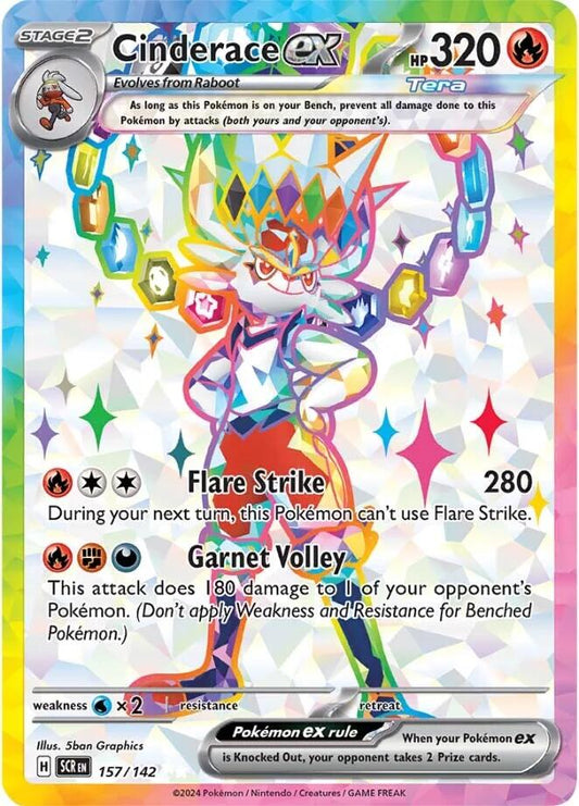 Pokemon TCG Cinderace EX 157/142 Stellar Crown