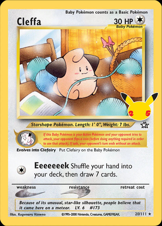 Pokemon TCG Cleffa 20/111 25th Anniversary Celebration