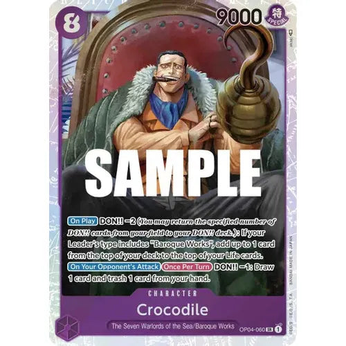 One Piece Card Game Crocodile OP04 Kingdoms of Intrigue OP04-060