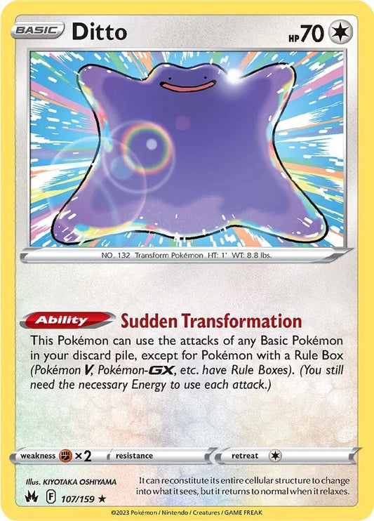 Pokemon TCG Ditto 107/159 Prize Pack Series