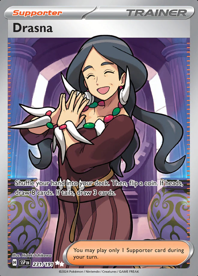 Pokemon TCG Drasna Full Art Trainer 231/191 Surging Sparks