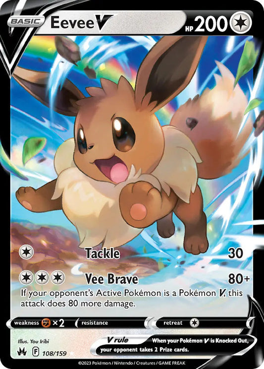 Pokemon TCG Eevee V 108/159 Crown Zenith