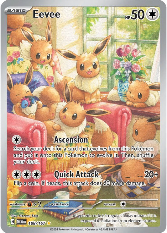 Pokemon TCG Eevee 188/167 Twilight Masquerade