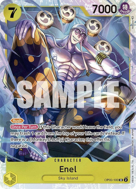 One Piece Card Game Enel OP05 Awakening of The New Era OP05-100