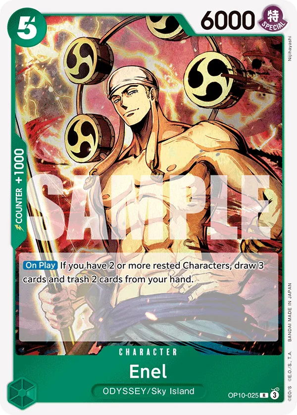 One Piece Card Game Enel OP10 Royal Blood OP10-025