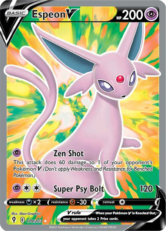 Pokemon TCG Espeon V 179/203 Evolving Skies