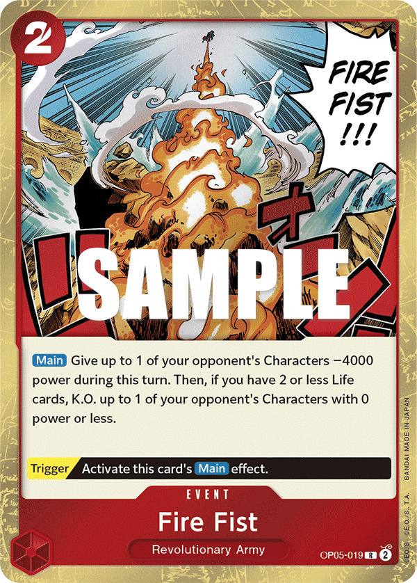 One Piece Card Game Fire Fist OP05 Awakening Of The New Era OP05-019