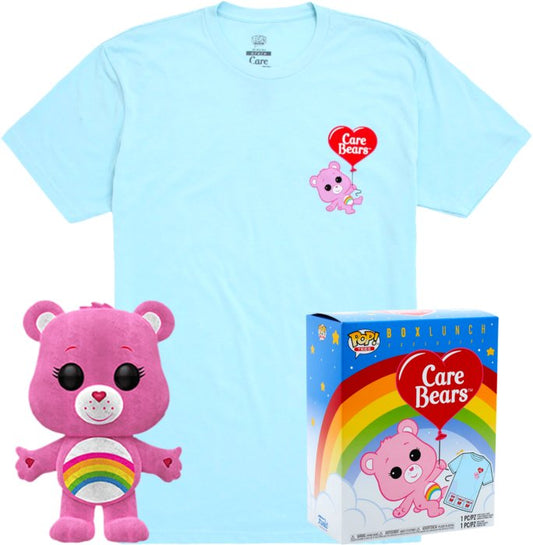 Funko POP! Care Bears Cheer Bear Flocked Figure & T - Shirt Box Set - 2Sis Collectibles