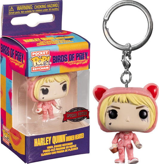 Funko POP! DC Comics Birds Of Prey Harley Quinn Broken Heart Special Edition Pocket Keychain - 2Sis Collectibles