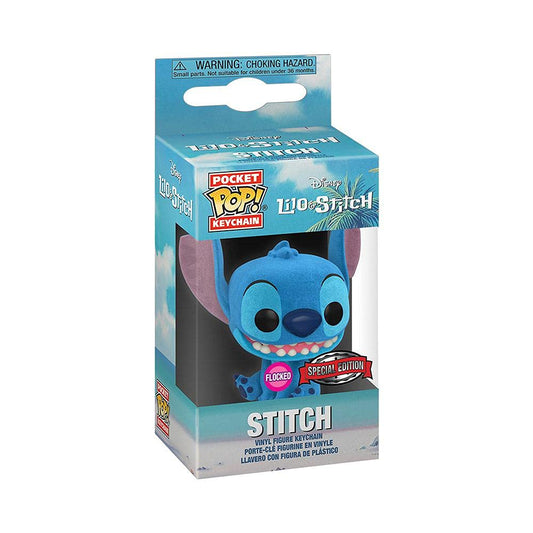 Funko POP! Disney Lilo & Stitch Stitch Flocked Pocket Keychain - 2Sis Collectibles