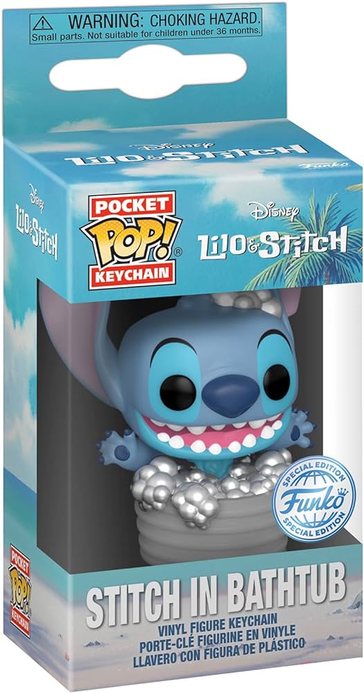 Funko POP! Disney Lilo & Stitch Stitch In Bathtub Pocket Keychain - 2Sis Collectibles