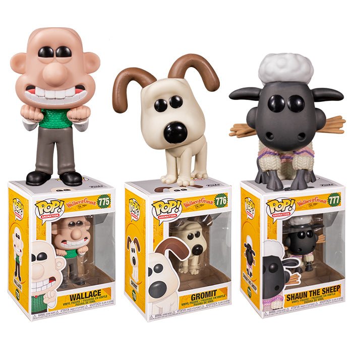 Funko POP! Wallace & Gromit Wallace,Gromit And Shuan the Sheep Set of 3 - 2Sis Collectibles