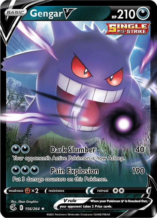 Pokemon TCG Gengar V 156/264 Fusion Strike