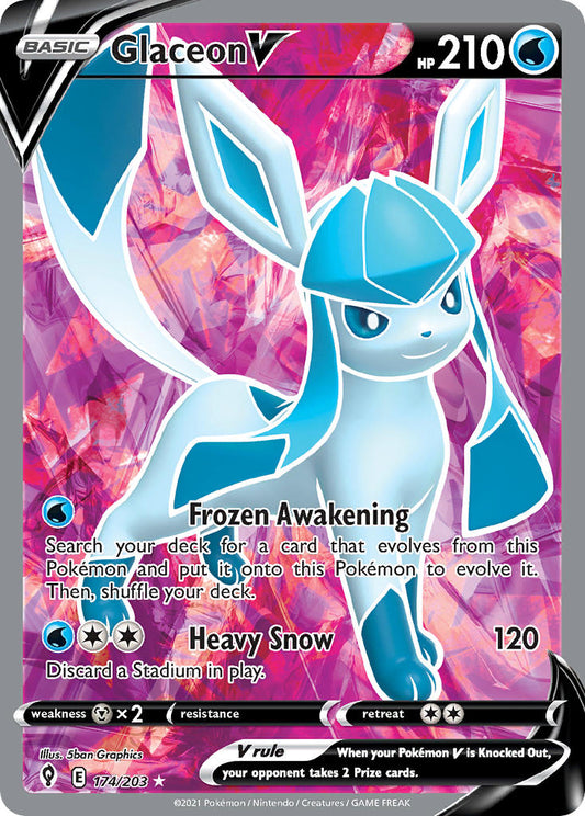 Pokemon TCG Glaceon V 174/203 Evolving Skies