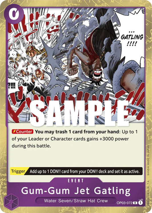 One Piece Card Game Gum-Gum Jet Gatling OP03 Pillars of Strength OP03-072