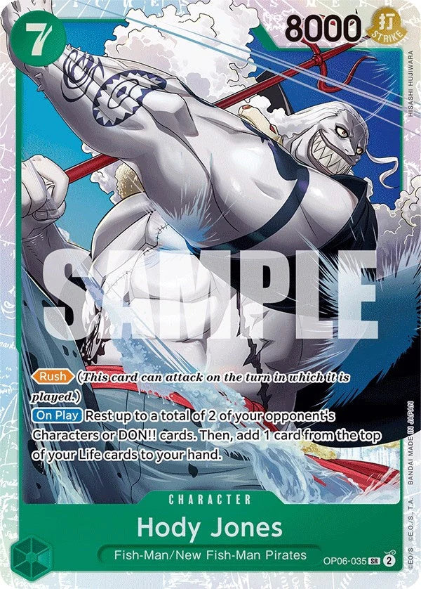 One Piece Card Game Hody Jones OP06 Wings Of The Captain OP06-035