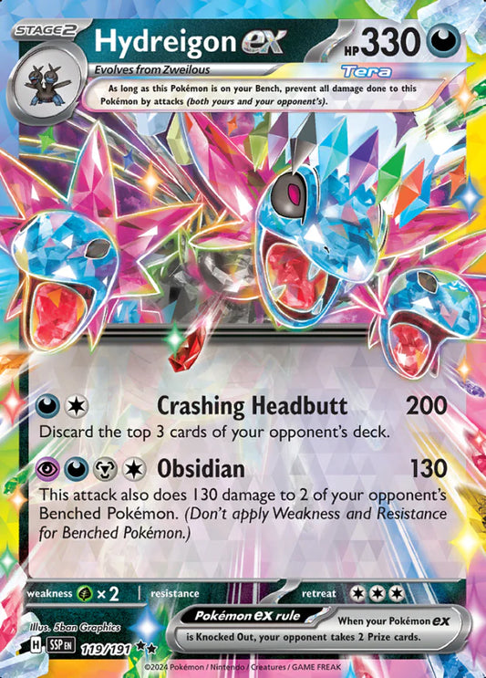 Pokemon TCG Hydreigon EX 119/191 Surging Sparks