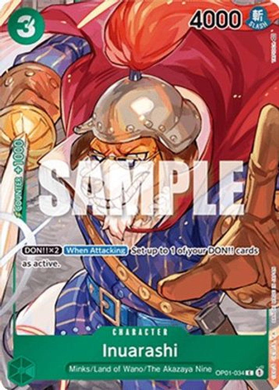 One Piece Card Game Inuarashi OP01 Romance Dawn OP01-034