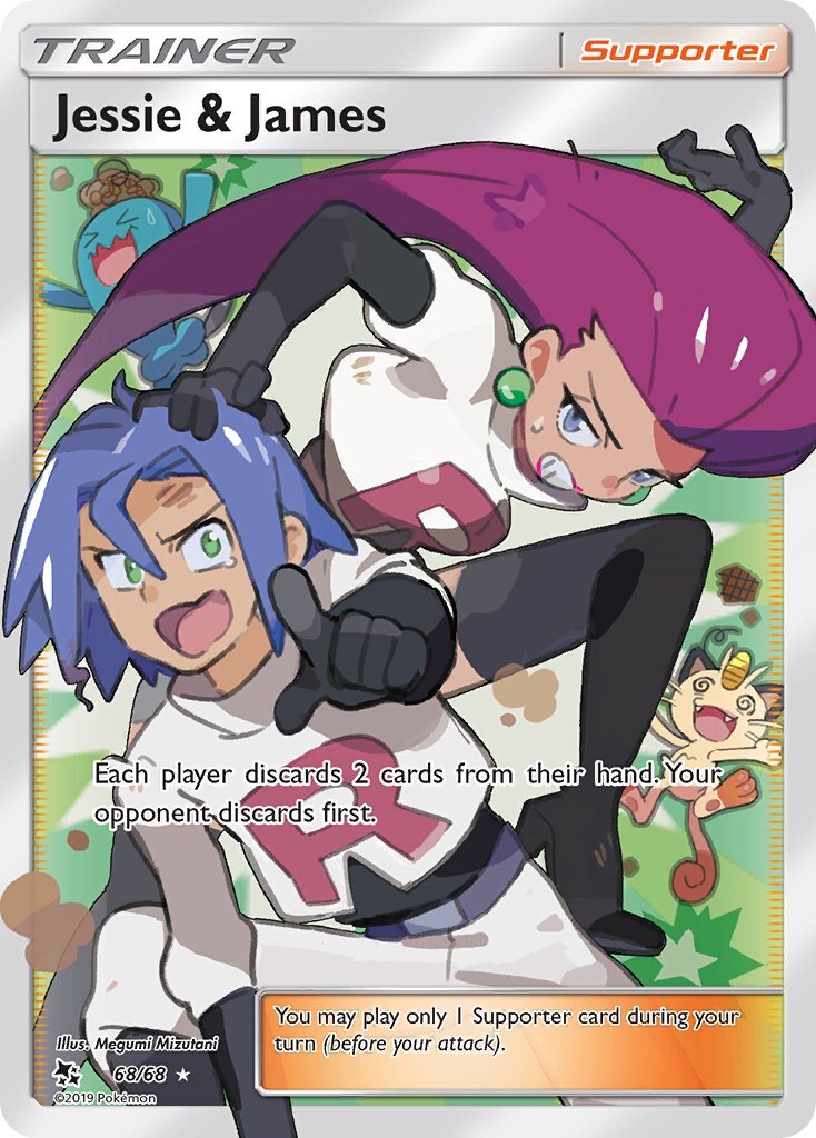 Pokemon TCG Jessie & James Full Art Trainer 68/68 Hidden Fates