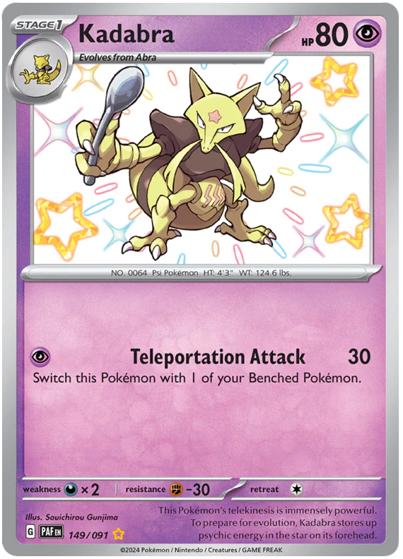 Pokemon TCG Kadabra 149/091 Paldean Fate