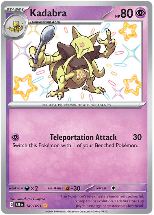 Pokemon TCG Kadabra 149/091 Paldean Fate